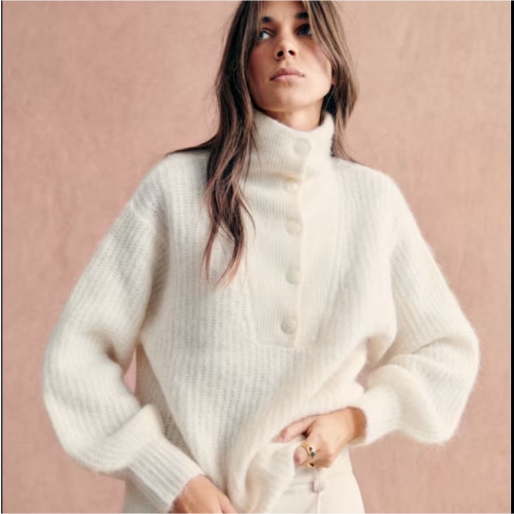 Sezane Micky Sweater Jumper M in White